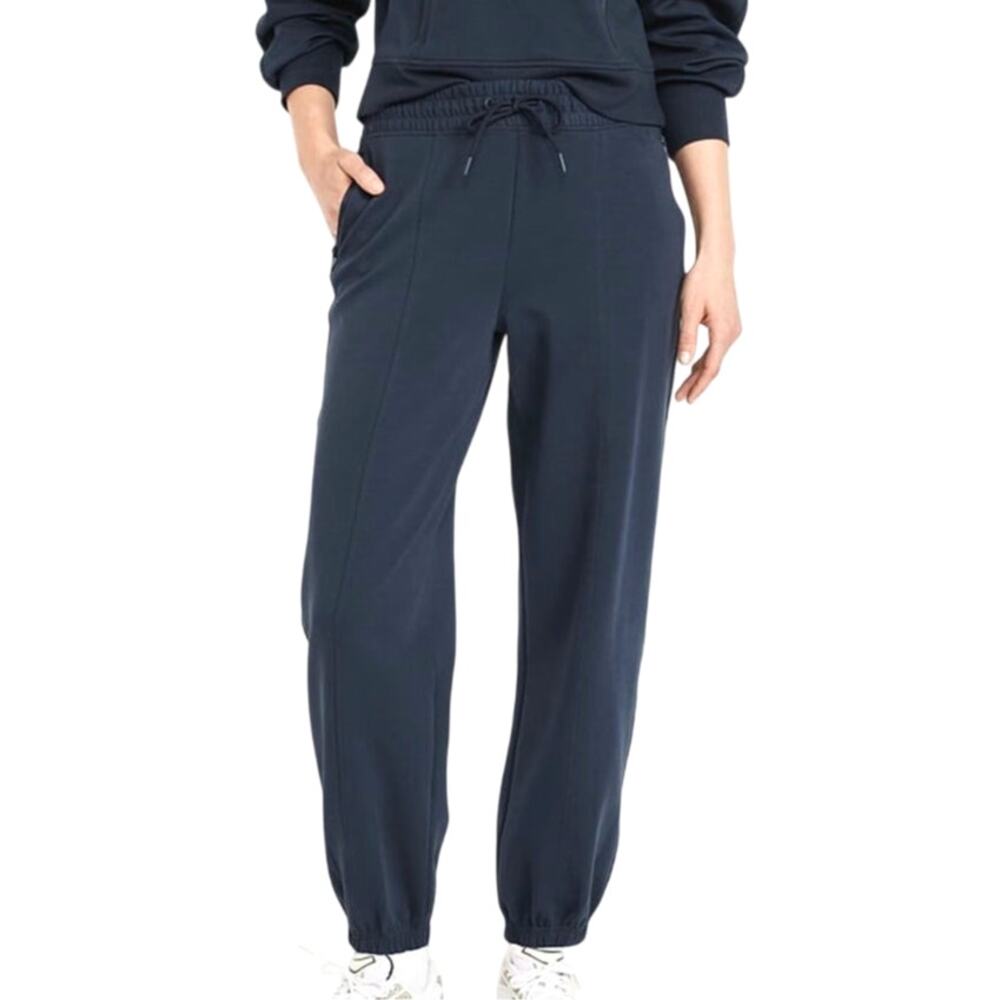 Old Navy Women's Small Solid Dusk Navy High Rise Dynamic Fleece Pocket Jogger